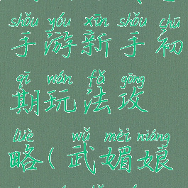 武媚娘传奇手游新手初期玩法攻略(武媚娘传奇手游)