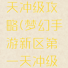 梦幻手游新区第一天冲级攻略(梦幻手游新区第一天冲级攻略怎么玩)