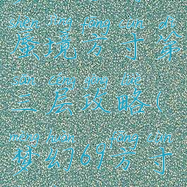 梦幻手游蜃境方寸第三层攻略(梦幻69方寸蜃境攻略)