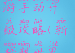 梦想世界手游手动升级攻略(新梦想世界端游攻略)