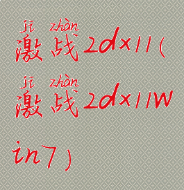 激战2dx11(激战2dx11win7)