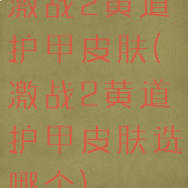 激战2黄道护甲皮肤(激战2黄道护甲皮肤选哪个)