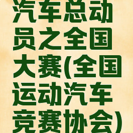 汽车总动员之全国大赛(全国运动汽车竞赛协会)