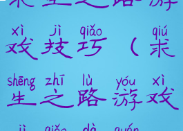 求生之路游戏技巧(求生之路游戏技巧大全)
