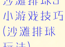 沙滩排球3小游戏技巧(沙滩排球玩法)