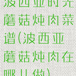 波西亚时光蘑菇炖肉菜谱(波西亚蘑菇炖肉在哪儿做)