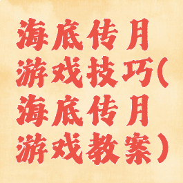 海底传月游戏技巧(海底传月游戏教案)