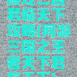 游戏三国君临天下攻略(网游三国之王者天下君临天下)