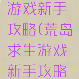 荒岛求生游戏新手攻略(荒岛求生游戏新手攻略视频)
