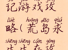 荒岛求生记游戏攻略(荒岛求生生存攻略)