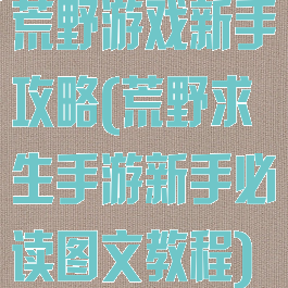 荒野游戏新手攻略(荒野求生手游新手必读图文教程)