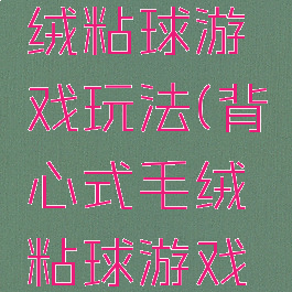 背心式毛绒粘球游戏玩法(背心式毛绒粘球游戏玩法介绍)