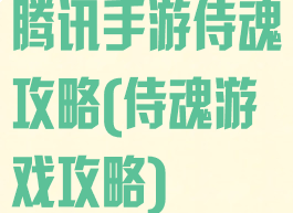腾讯手游侍魂攻略(侍魂游戏攻略)