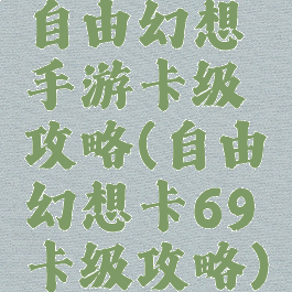 自由幻想手游卡级攻略(自由幻想卡69卡级攻略)