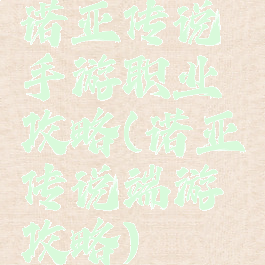 诺亚传说手游职业攻略(诺亚传说端游攻略)