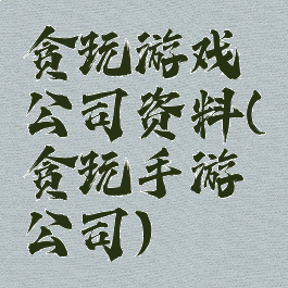 贪玩游戏公司资料(贪玩手游公司)