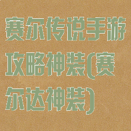 赛尔传说手游攻略神装(赛尔达神装)