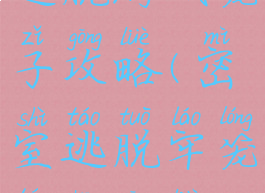 逃脱游戏笼子攻略(密室逃脱牢笼逃生攻略)