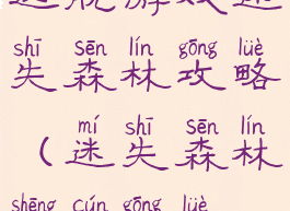 逃脱游戏迷失森林攻略(迷失森林生存攻略)