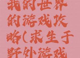 野外求生我的世界的游戏攻略(求生于野外游戏攻略)