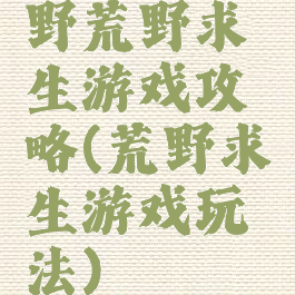 野荒野求生游戏攻略(荒野求生游戏玩法)