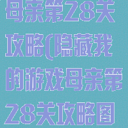 隐藏我的游戏母亲第28关攻略(隐藏我的游戏母亲第28关攻略图文)
