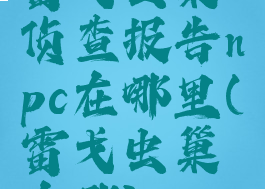 雷戈虫巢侦查报告npc在哪里(雷戈虫巢在哪)