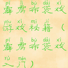 霹雳布袋戏游戏秘籍(霹雳布袋戏入门)