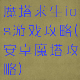 魔塔求生ios游戏攻略(安卓魔塔攻略)