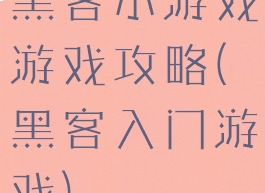 黑客小游戏游戏攻略(黑客入门游戏)