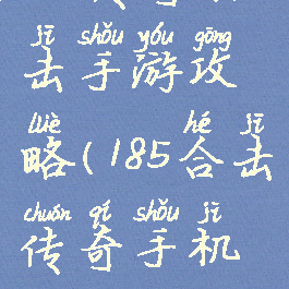 185传奇合击手游攻略(185合击传奇手机版)