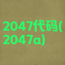 2047代码(2047a)