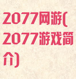 2077网游(2077游戏简介)