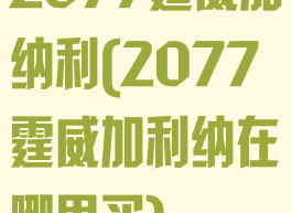 2077霆威加纳利(2077霆威加利纳在哪里买)