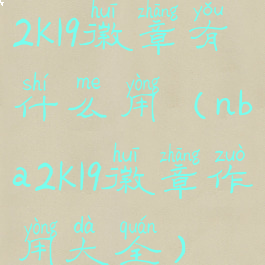 2k19徽章有什么用(nba2k19徽章作用大全)