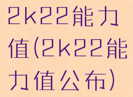 2k22能力值(2k22能力值公布)