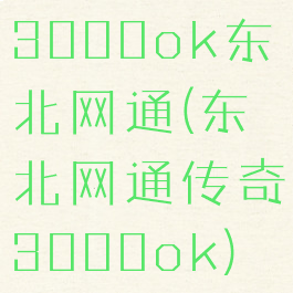 3000ok东北网通(东北网通传奇3000ok)