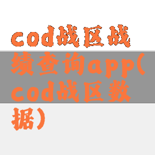 cod战区战绩查询app(cod战区数据)