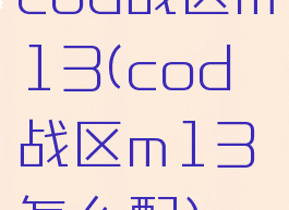 cod战区m13(cod战区m13怎么配)