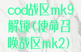 cod战区mk9解锁(使命召唤战区mk2)