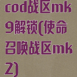 cod战区mk9解锁(使命召唤战区mk2)