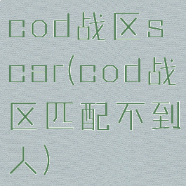 cod战区scar(cod战区匹配不到人)