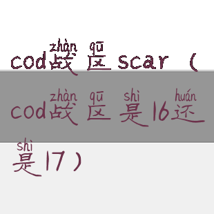 cod战区scar(cod战区是16还是17)