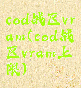 cod战区vram(cod战区vram上限)