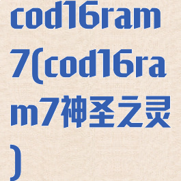 cod16ram7(cod16ram7神圣之灵)