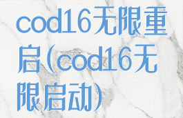 cod16无限重启(cod16无限启动)