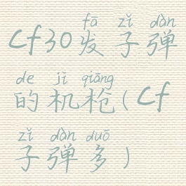 cf30发子弹的机枪(cf子弹多)