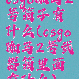 csgo伽马2号箱子有什么(csgo伽马2号武器箱里面有什么)