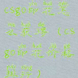 csgo印花怎么获得(csgo印花价格排行)