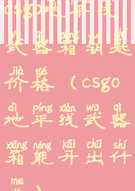 csgo地平线武器箱钥匙价格(csgo地平线武器箱能开出什么)